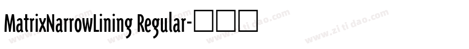 MatrixNarrowLining Regular字体转换